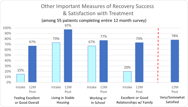 Turning Point Other Important Measures of Recovery Success & Satisfaction with Treatment