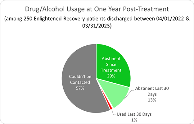 Enlightened Recovery Drug/Alcohol Usage at One Year Post-Treatment